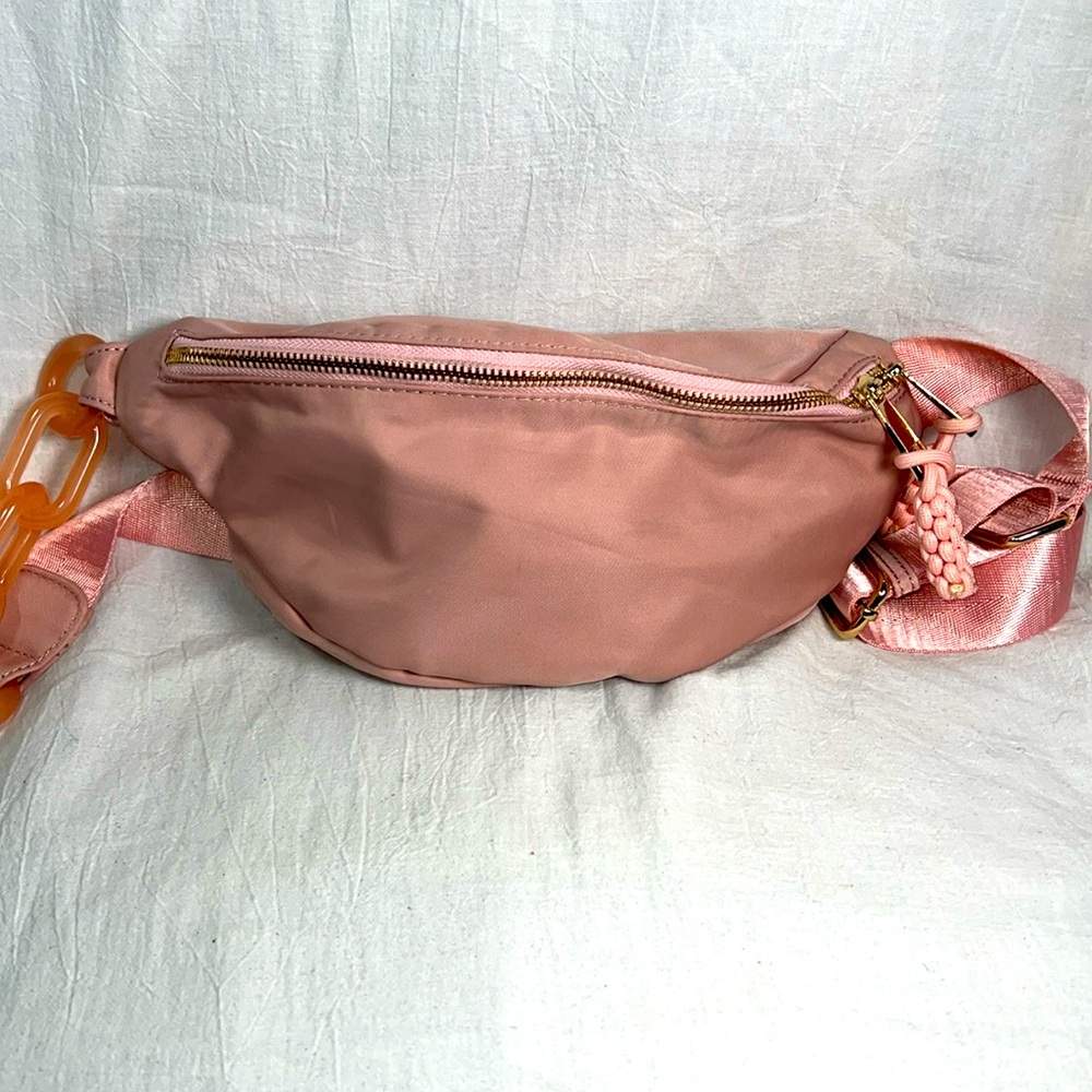 Pink Nylon Waist Bag
